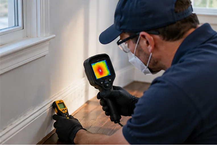 Moisture assessment inside a Newport News Virginia home