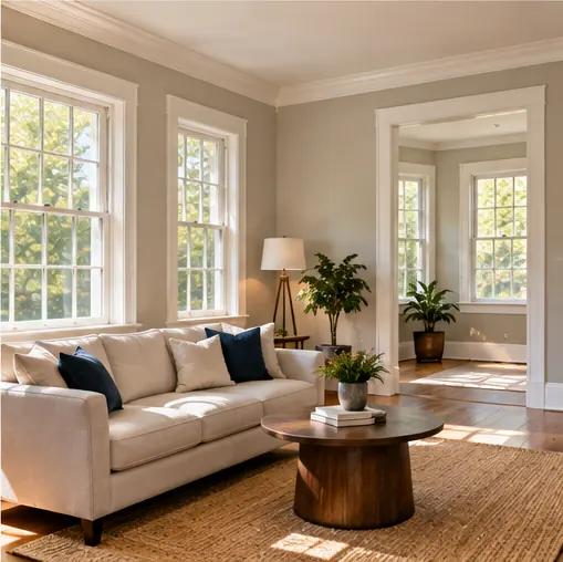 Clean, dry living room, the goal of mold remediation in Petersburg VA
