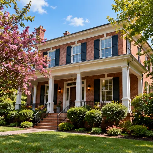 Historic brick home in Petersburg VA, typical of the properties we serve for mold removal